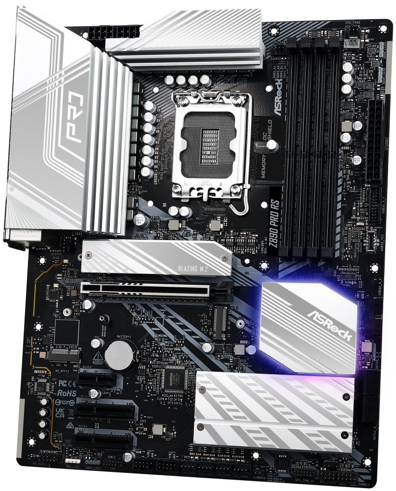 ASRock Z890 Pro RS / Intel Z890 / LGA1851 / 4x DDR5 / 4x M.2 / HDMI / DP / 2x Thunderbolt 4 / ATX